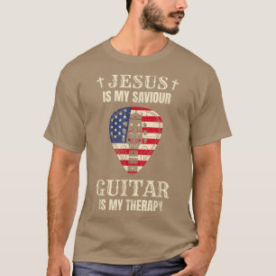 Camiseta Jesús es mi guitarra salvadora es mi terapia para 