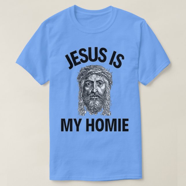 Camiseta Jesús Es Mi Homosexualidad Jesús Es Mi Homeboy Gra (Diseño del anverso)