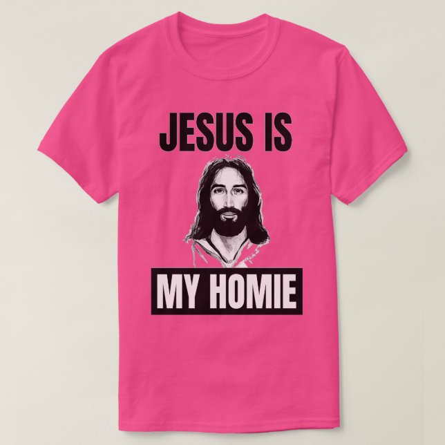 Camiseta Jesús Es Mi Homosexualidad Jesús Es Mi Homeboy Gra (Diseño del anverso)