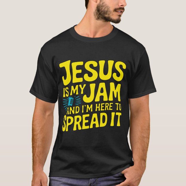 Camiseta Jesús Es Mi Jam Gracioso Cristiano (Anverso)