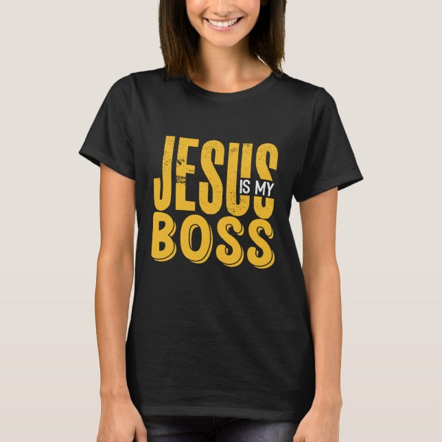 CAMISETA JESÚS ES MI JEFE (Anverso)