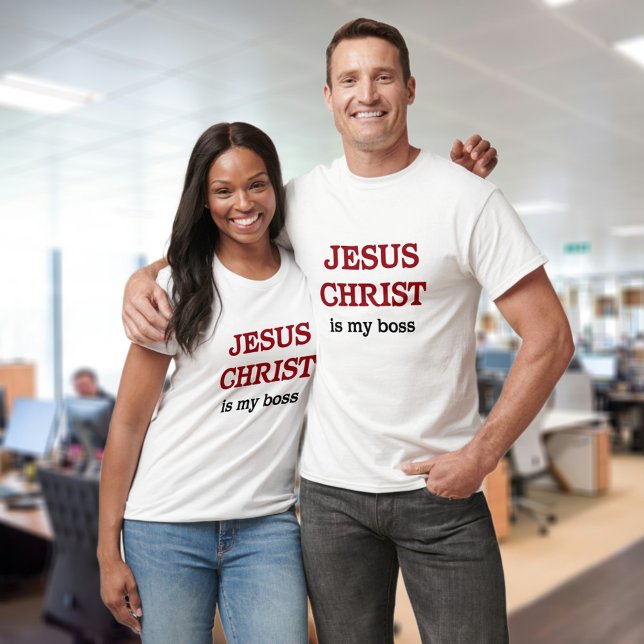 Camiseta Jesús Es Mi Jefe Mateo Biblia Verse Cristiano (Subido por el creador)
