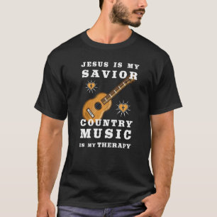 Camiseta Jesús Es Mi País Salvador La Música Es Mi Terapia
