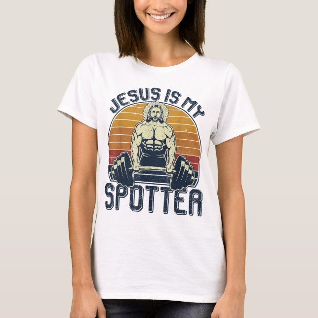 Camiseta Jesús Es Mi Patrocinador Gracioso Cristiano. (Anverso)