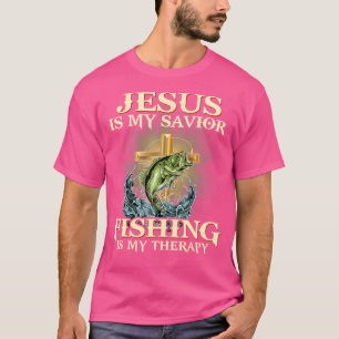 Camiseta Jesús Es Mi Pesca Salvadora Es Mi Terapia - Jesús 