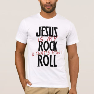 Camiseta Jesús es mi piedra y así es como rollo