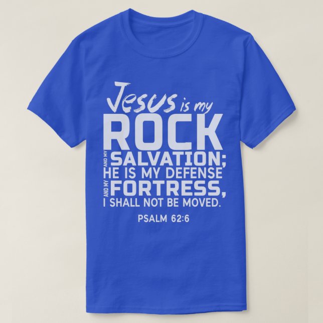 Camiseta Jesús Es Mi Rock Y Mi Salvación 1 (Diseño del anverso)