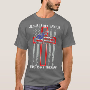 Camiseta Jesús Es Mi Salvador Montar Es Mi Terapia Estadoun