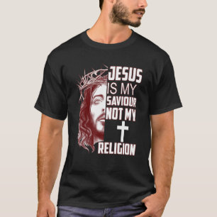 Camiseta Jesús Es Mi Salvador, No Mi Religión Cristiana