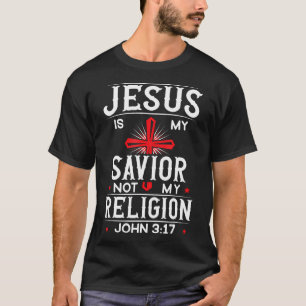 Camiseta Jesús Es Mi Salvador, No Mi Religión Cristiana Rel