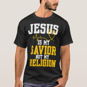 Camiseta Jesús Es Mi Salvador No Mi Religión Dios Cristiano