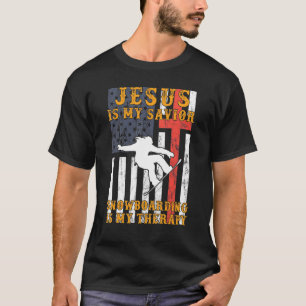 Camiseta Jesús Es Mi Salvador Snowboard Es Mi Hood Terapéut