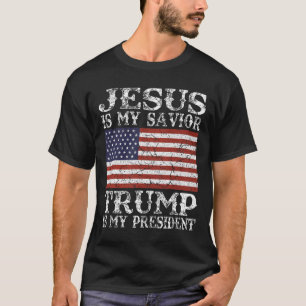 Camiseta Jesús es mi salvador Trump es mi presidente 