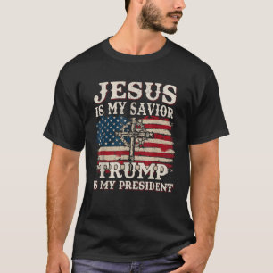 Camiseta Jesús Es Mi Salvador Trump Es Mi Presidente