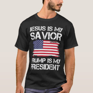Camiseta Jesús es mi salvador Trump es mi presidente