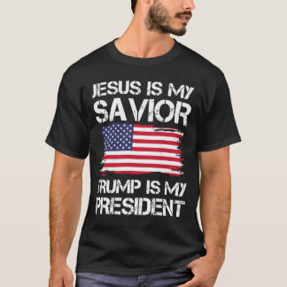 Camiseta Jesús es mi salvador Trump es mi presidente