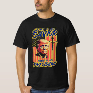 Camiseta Jesús Es Mi Salvador Trump Es Mi Presidente