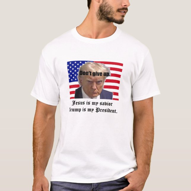 Camiseta Jesús es mi salvador Trump es mi presidente (Anverso)