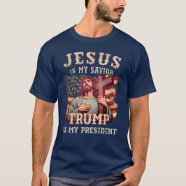 Camiseta Jesús Es Mi Salvador Trump Es Mi Presidente