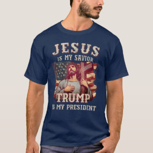 Camiseta Jesús Es Mi Salvador Trump Es Mi Presidente