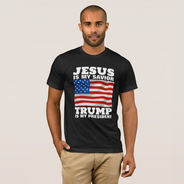 CAMISETA JESÚS ES MI SALVADOR TRUMP ES MI PRESIDENTE (Anverso completo)