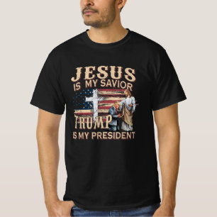 Camiseta Jesús Es Mi Salvador Trump Es Mi Presidente