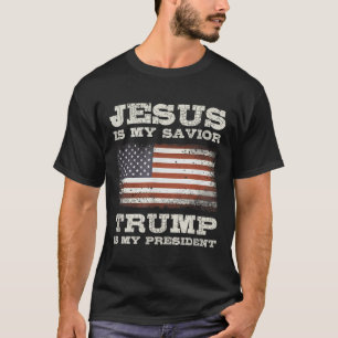 Camiseta Jesús Es Mi Salvador, Trump Es Mi Presidente