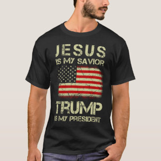 Camiseta Jesús Es Mi Salvador, Trump Es Mi Presidente