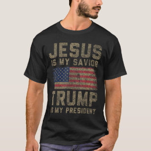 Camiseta Jesús Es Mi Salvador Trump Es Mi Presidente _1
