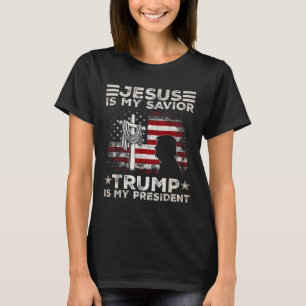 Camiseta Jesús Es Mi Salvador Trump Es Mi Presidente 2024 E
