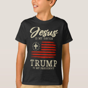 Camiseta Jesús Es Mi Salvador Trump Es Mi Presidente 2024 E
