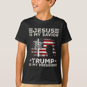 Camiseta Jesús Es Mi Salvador Trump Es Mi Presidente 2024 E