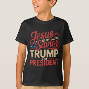 Camiseta Jesús es mi salvador Trump es mi presidente Bíblic