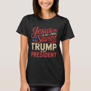 Camiseta Jesús es mi salvador Trump es mi presidente Bíblic