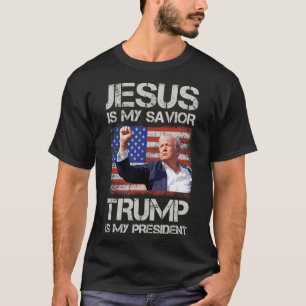 Camiseta Jesús Es Mi Salvador Trump Es Mi Presidente Estado
