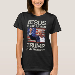 Camiseta Jesús Es Mi Salvador Trump Es Mi Presidente Estado