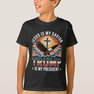 Camiseta Jesús Es Mi Salvador Trump Es Mi Presidente Religi