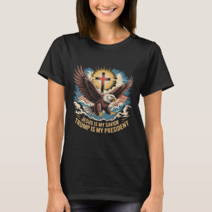 Camiseta Jesús Es Mi Salvador Trump Es Mi Presidente Trump