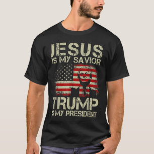 Camiseta Jesús Es Mi Salvador Trump Es Mi Presidente Trump 