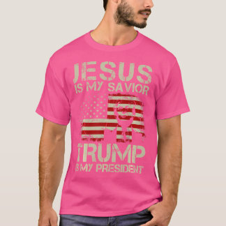 Camiseta Jesús Es Mi Salvador Trump Es Mi Presidente Trump