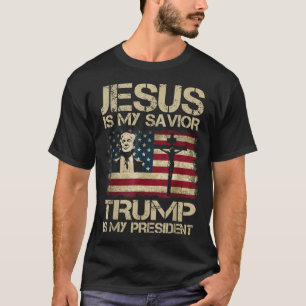 Camiseta Jesús Es Mi Salvador Trump Es Mi Presidente Trump
