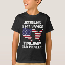 Camiseta Jesús Es Mi Salvador Trump Es Mi Voto Presidencial