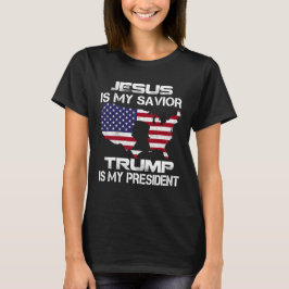 Camiseta Jesús Es Mi Salvador Trump Es Mi Voto Presidencial