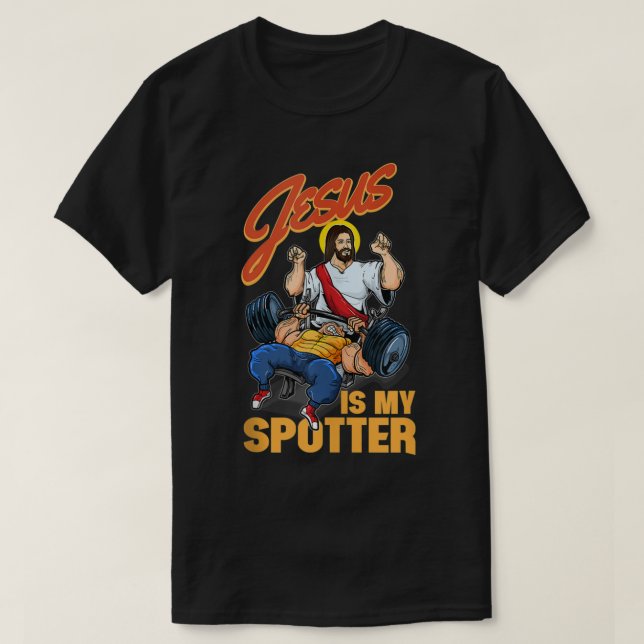 Camiseta Jesús es mi spotter Jesús, la construcción del cue (Diseño del anverso)