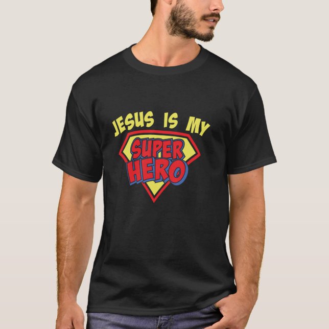 Camiseta Jesús es mi Super Héroe inspirador (Anverso)
