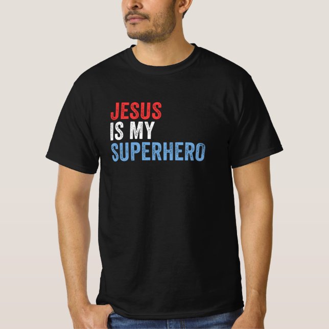 Camiseta Jesús Es Mi Superhéroe (Anverso)