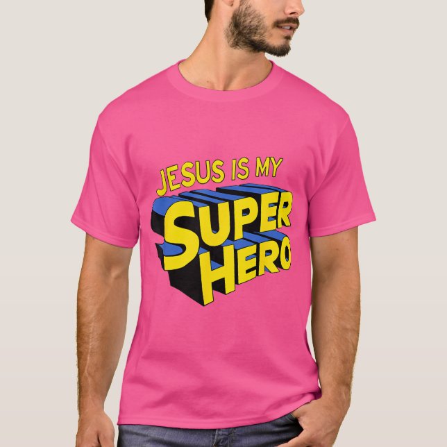 Camiseta Jesús Es Mi Superhéroe (Anverso)