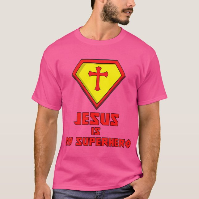 Camiseta Jesús Es Mi Superhéroe (Anverso)