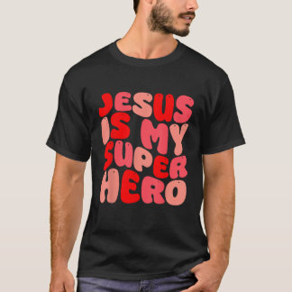 Camiseta Jesús es mi superhéroe cristiano religioso