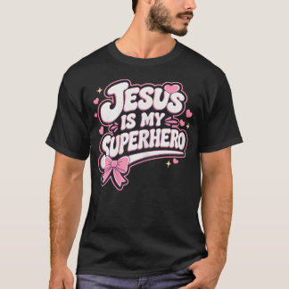 Camiseta Jesús Es Mi Superhéroe Cristiano Religioso Fe